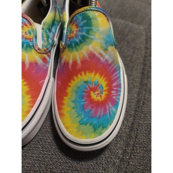 Vans Tie Dye Multicolor Slip-On Skate Shoes Unisex Men 6.5 Women 8 Rainbow - Picture 3 of 12